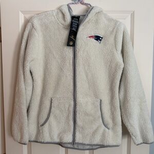 NFL Juniors New England Patriots Sherpa Full-zip Hoodie, NWT